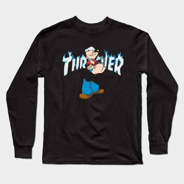 Popeye's Hype Long Sleeve T-Shirt by Vish artd